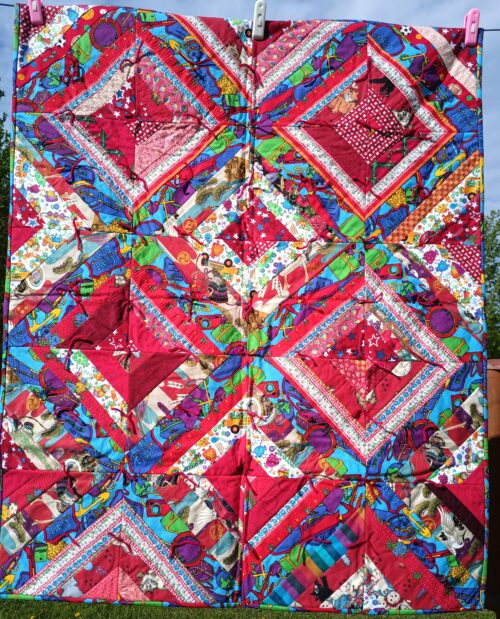 Baby Red Scrappy Quilt